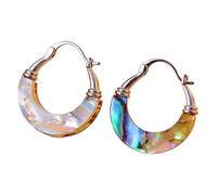 Orecchini A Goccia Per Donna Pendenti A Conchiglia - Bijoux In Conchiglia Dorata Con Colori Naturali - Orecchini Pendenti A Goccia | Per Cerimonia Proposta Anniversari Compleanno Natale e Occasioni Sp