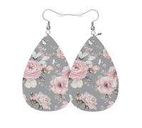 Orecchini A Goccia Pink Roses Squisito Orecchini Da Donna In Finta Pelle Eleganti Ciondolo Con Pendente A Goccia Per Feste Appuntamenti Feste