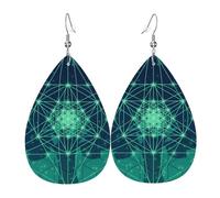 Orecchini A Goccia Tree With Sacred Geometry Symbols Squisito Orecchini Da Donna In Finta Pelle Eleganti Ciondolo Con Pendente A Goccia Per Uso Quotidiano Balli Appuntamenti