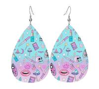 Orecchini A Goccia Womeny Pastel Witch Goth Pattern Leggeri Orecchini Lussuoso Ciondolo Con Pendente A Goccia Per Feste Accessori Appuntamenti