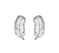 Orecchini a grappolo in argento con piume per donne e ragazze, in argento Sterling 925, ipoallergenici, alla moda, con ali d'angelo, orecchini delicati e graziosi, con foglia di piuma, gioielli di