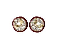 Orecchini a latta oro retrò con farfalla in resina francese con zircone per le donne che amano lo stile vintage elegante, di lusso delicati gioielli per le orecchie versatili