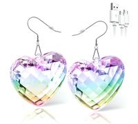 Orecchini a LED Orecchini luminosi 16 modalità di luce Orecchini cuore discoteca ricaricabile per le donne Decorazioni festa discoteca e accessori Rave