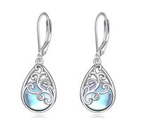 Orecchini a leraback Silver Dream Catcher/Larimar/Opal/Lapis/Turquoise Drop Orecchini Giochi per le donne