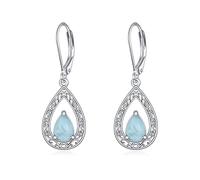 Orecchini a leraback Silver Dream Catcher/Larimar/Opal/Lapis/Turquoise Drop Orecchini Giochi per le donne