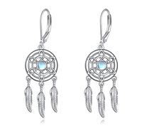 Orecchini a leraback Silver Dream Catcher/Larimar/Opal/Lapis/Turquoise Drop Orecchini Giochi per le donne