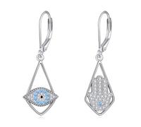 Orecchini a leraback Silver Dream Catcher/Larimar/Opal/Lapis/Turquoise Drop Orecchini Giochi per le donne