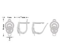 Orecchini a leva in argento sterling 925 ganci 16x9 mm reperti placcati...
