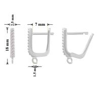 Orecchini a leva in argento sterling 925 ganci 18x2,5 mm reperti placcati...