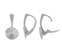 Orecchini a leva in argento sterling ganci per cristalli a forma di Rivoli...