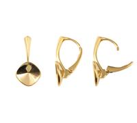 Orecchini a leva in argento sterling per incollare cristalli di forma...