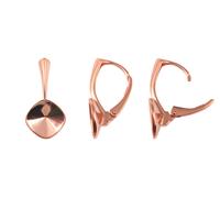 Orecchini a leva in argento sterling per incollare cristalli di forma...