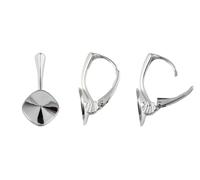 Orecchini a leva in argento sterling per incollare cristalli di forma...
