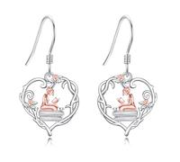 Orecchini a libro per donne in argento Sterling 925, amanti dei libri, orecchini letterari, regalo per gli amanti dei libri, insegnanti bibliotecari, petite in argento