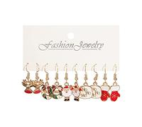 Orecchini a lobo 2022 nuovi orecchini 5 pezzi di Natale set carini e divertenti per il giorno di Natale