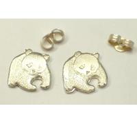 Orecchini a lobo con il PANDA simbolo del WWF in ARGENTO 925
