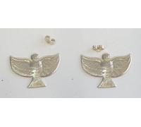 Orecchini a lobo con la COLOMBA della PACE in ARGENTO 925 - perno farfallina