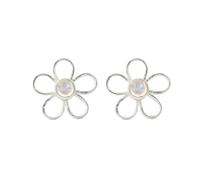 Orecchini a lobo con pietra di luna arcobaleno, a forma rotonda, in argento Sterling 925, gioielli dell'amicizia, regalo per lei