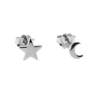 Orecchini a lobo cuore e stella Rue Des Mille OR-LOB C5 RH Argento 925 collezione "I sogni son desideri"