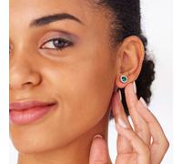 Orecchini a Lobo Sagapo Verde Smeraldo per Ragazza Idea Regalo Acciaio SKT64