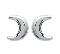 Orecchini A Mezza Luna In Argento Massiccio 925 Millesimi Rodiato Gioielli
