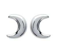 Orecchini A Mezza Luna In Argento Massiccio 925 Millesimi Rodiato Gioielli