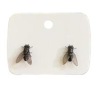 Orecchini a mosca realistici, simulazione mini orecchini a mosca neri personalizzati come orecchini a forma di animale, in formato regalo, per donne e uomini, misura unica, resina, No