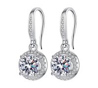 Orecchini a nodo Christ Round Bag Earrings Female Moissanite Is Known For Its Superior Refractive Index And Fiery Colors. The Earrings with Tennis Orecchini, Taglia unica, Metallo, Nessuna pietra