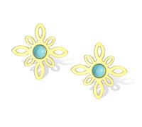 Orecchini a nodo streghe con turchese Orecchini a spicchi con nodo celtico magico Gioielli pagani della stregoneria Wiccan irlandese celtico dell'acciaio inossidabile per le donne adolescenti