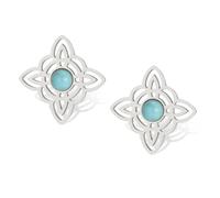 Orecchini a nodo streghe con turchese Orecchini a spicchi con nodo celtico magico Gioielli pagani della stregoneria Wiccan irlandese celtico dell'acciaio inossidabile per le donne adolescenti