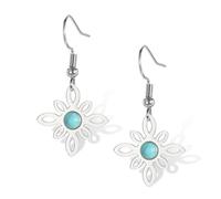 Orecchini a nodo streghe con turchese Orecchini a spicchi con nodo celtico magico Gioielli pagani della stregoneria Wiccan irlandese celtico dell'acciaio inossidabile per le donne adolescenti