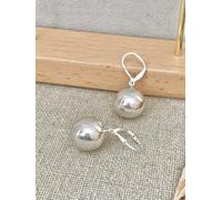 Orecchini A Pendente Grandi Sfere 15MM Argento Massiccio 925/1000