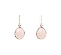 Orecchini A Pendente Piccoli In Argento Sterling 925 Con Cristallo Rosa E Quarzo