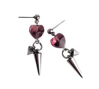 Orecchini a perno a forma di cono a forma di cuore, moderni, in lega, decorati con un cuore sottile per ogni occasione, gioielli alla moda