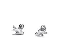 Orecchini a perno a forma di piccolo squalo da 20 g, per donne e ragazze, minimalisti, per cartilagine, trago, orecchio, elica, vite posteriore, gioielli alla moda, idea regalo per migliore amica e