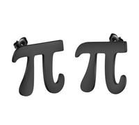 Orecchini a perno a forma di simbolo Pi cavo per donne e uomini, gioielli vuoti per matematica regalo, Acciaio inossidabile
