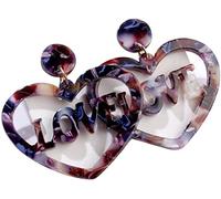 Orecchini a perno alla moda con lettera d'amore a forma di cuore, idea regalo per donne, adolescenti, compleanno, Natale, amici, regalo intelligente e attraente