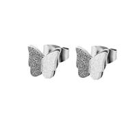 Orecchini a perno Boho, orecchini per giovani donne, alla moda, a forma di farfalla, in acciaio inox satinato, acciaio inox, Non pietra preziosa