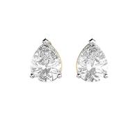 Orecchini a perno classici in argento sterling 925 | Placcatura in oro n. Pietra 2 Dimensioni gemma 2,00-2,99 mm | Peso 5 ct Forma a pera | 4,8 grammi |LKE_G_00246