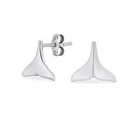 Orecchini a perno coda di balena vita marina oceano pinna di sirena luna di miele vacanza amante del mare hawaiano per donne adolescenti in argento sterling .925