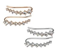 Orecchini a perno con diamanti a forma di sette stelle, alla moda, scintillanti, 7 stelle, regalo di compleanno per donne e uomini, Misura unica, Acetato, Nessuna pietra preziosa