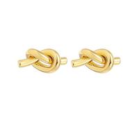 Orecchini a perno con nodo grosso per donne, bohémien, alla moda, con nodo d'amore, piercing per cartilagine, piccoli anelli intrecciati, eternità, inifinità, compleanno, festival, feste, gioielli