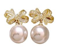 Orecchini a perno con perle - Orecchini da donna con ciondolo in argento, alla moda creativi per le donne, matrimoni, viaggi, festival, tutti i giorni, celebrazioni, abiti da sera