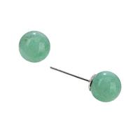 Orecchini a perno con pietre preziose fatte a mano Eleganti perline di cristallo Design Accessori per l'orecchio Gioielli per l'uso quotidiano Formale Orecchini rotondi avventurina verde per le donne