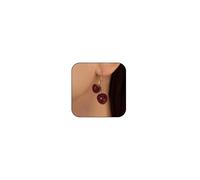Orecchini a perno con strass a forma di ciliegia, orecchini a perno 3D con ciliegie rosse, orecchini pendenti a forma di frutta, per donne, gioielli con ciliegie, regali, Metallo