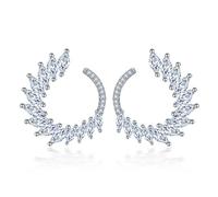 Orecchini a perno con strass dettagliati orecchini per eventi serali texture in rame per un tocco di fascino in qualsiasi abbigliamento comodo da indossare tutti i giorni, Misura unica, come descritto