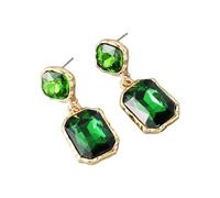 Orecchini a perno con zirconia cubica, con meccanismo di bloccaggio sicuro, design portatile, ideali per lunghe ore o stili di vita attivi, eleganti orecchini quadrati per feste, One Size, come
