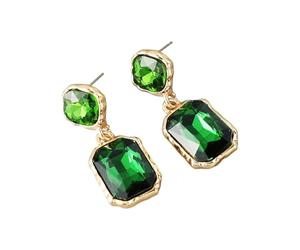 Orecchini a perno con zirconia cubica, con meccanismo di bloccaggio sicuro, design portatile, ideali per lunghe ore o stili di vita attivi, eleganti orecchini quadrati per feste, One Size, come