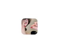 Orecchini a perno da donna a forma di ciliegia, orecchini a perno 3D con ciliegie rosse, orecchini pendenti a forma di frutta, per donne, Metallo