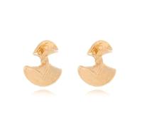 Orecchini a perno da donna a forma di foglia intrecciata, geometrici minimalisti irregolari, gioielli alla moda con struttura astratta in metallo, gioielli dichiarazione per uso quotidiano